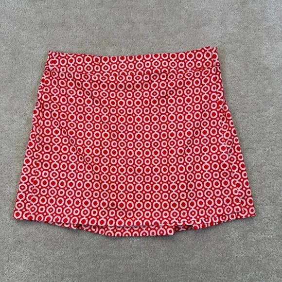 RipSkirt Hawaii Wrap Skirt Medium Red Geo Dots Length 1 Adjustable Waist - Picture 1 of 9
